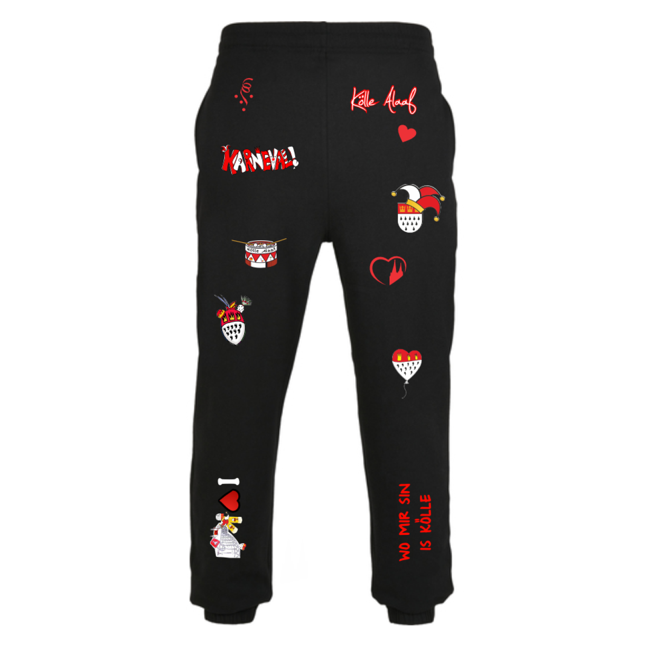 Karneval Jogginghose - Schwarz - Unisex - mit wählbaren Kölle Motiven