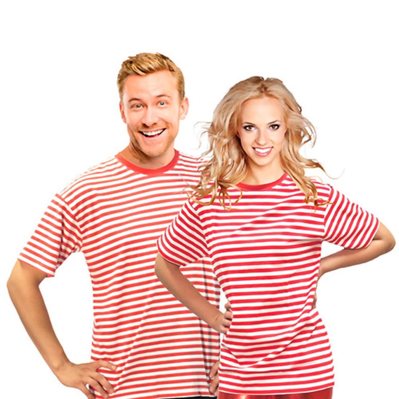 Ringel-Shirt - Rot-Weiß - Kurzarm