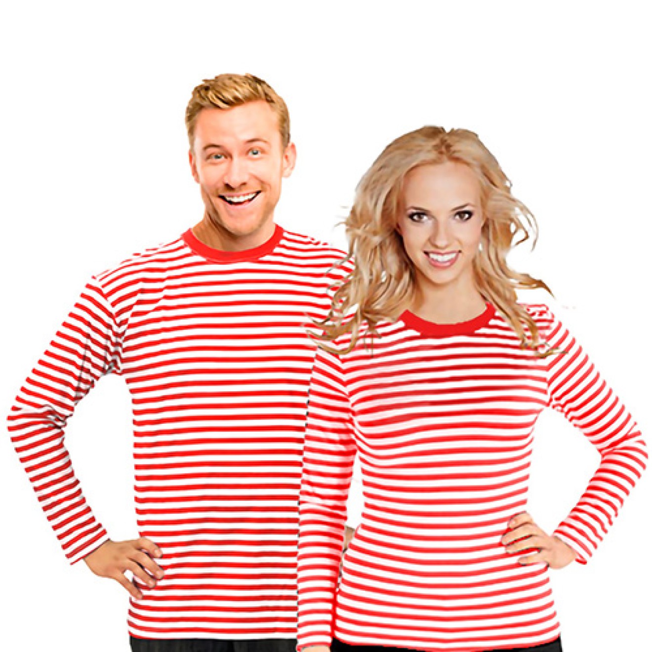 Ringel-Shirt - Rot-Weiß - Langarm