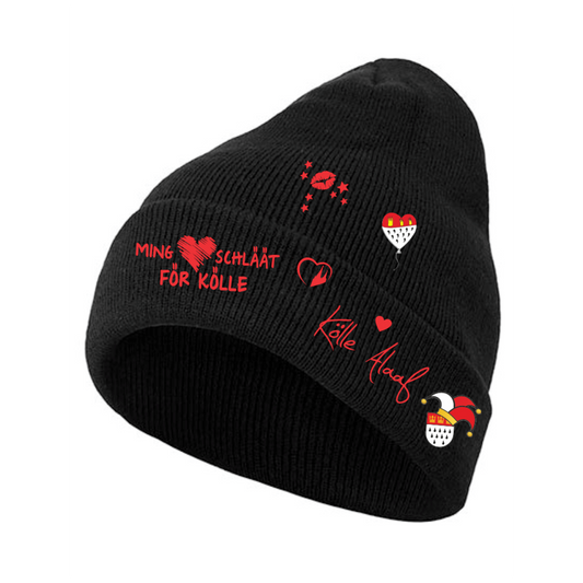 Karneval Mütze - Schwarz - mit wählbaren Kölle Motiven
