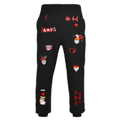 Karneval Jogginghose - Schwarz - Unisex -  mit wählbaren Kölle Motiven