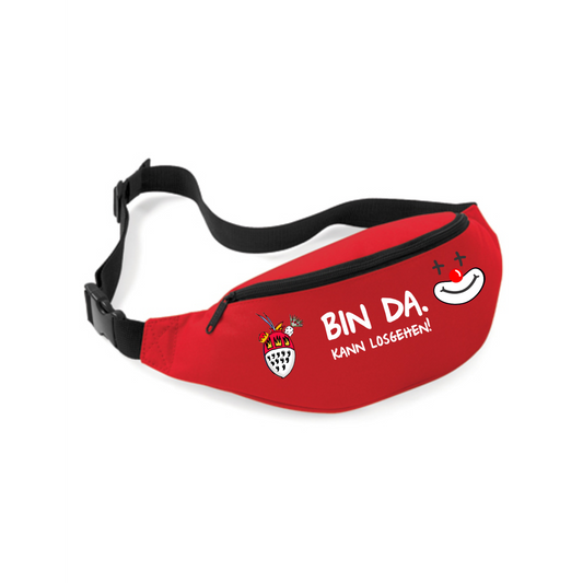 Karneval Bauchtasche - Rot - mit wählbaren Kölle Motiven