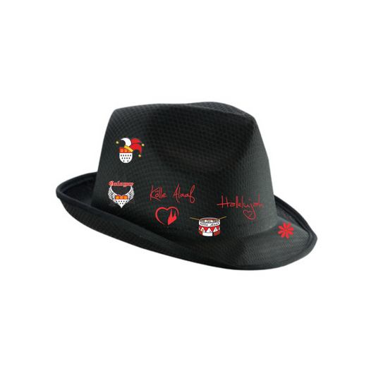 Karneval Hut - Schwarz - mit wählbaren Kölle Motiven