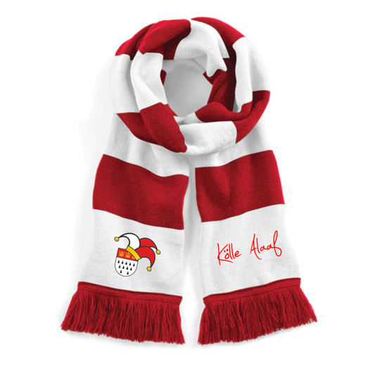 Jecker Schal - Rot & Weiß - mit wählbaren Kölle Motiven