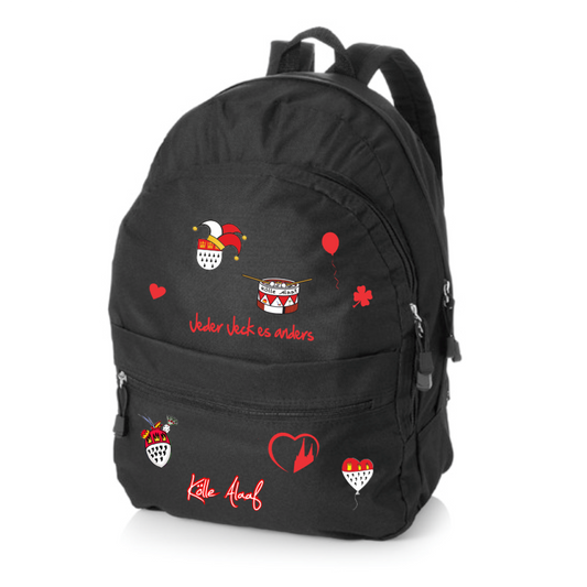 Karneval Rucksack - Schwarz - mit wählbaren Kölle Motiven
