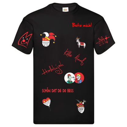 Karneval T-Shirt - Schwarz - Herren - mit wählbaren Kölle Motiven