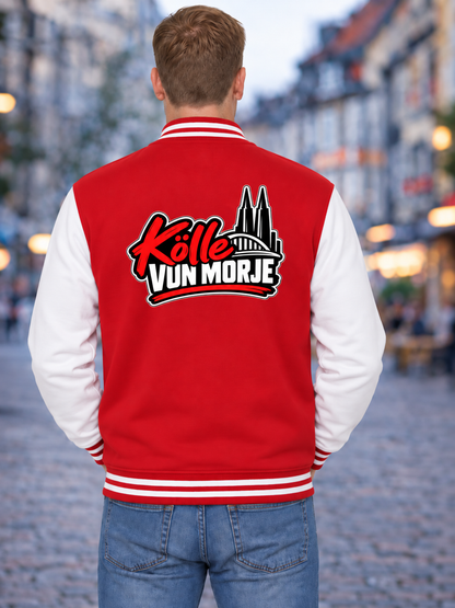Collegejacke „Kölle vun Morje“ – Rot/Weiß – Herren