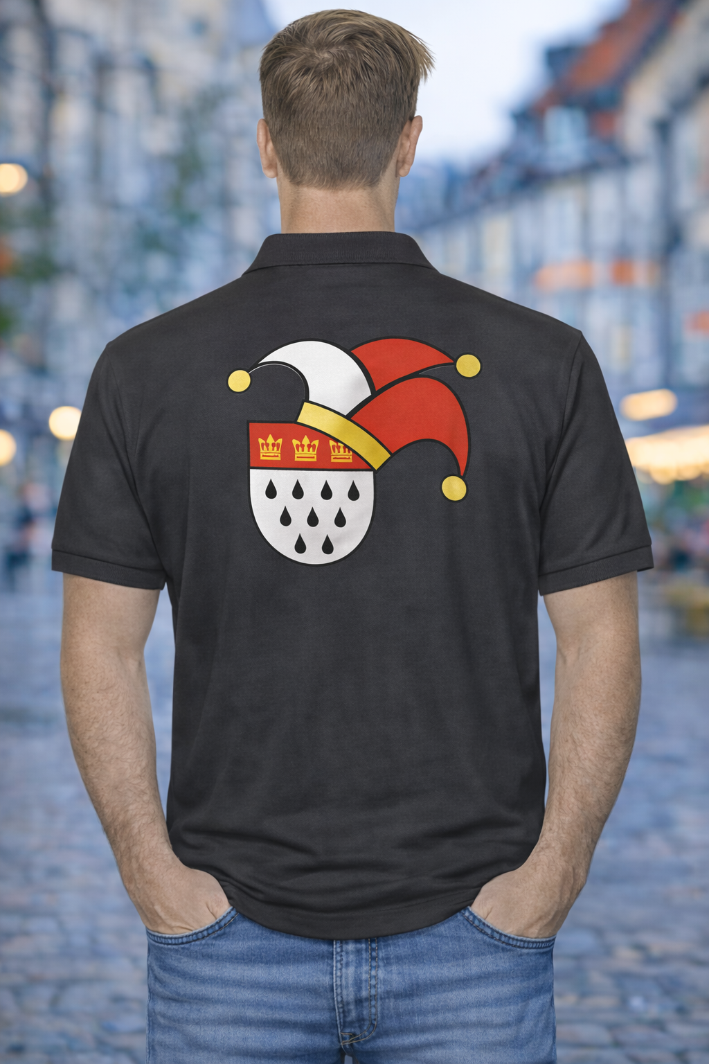 Karneval Poloshirt - Schwarz - Herren - mit wählbaren Kölle Motiven