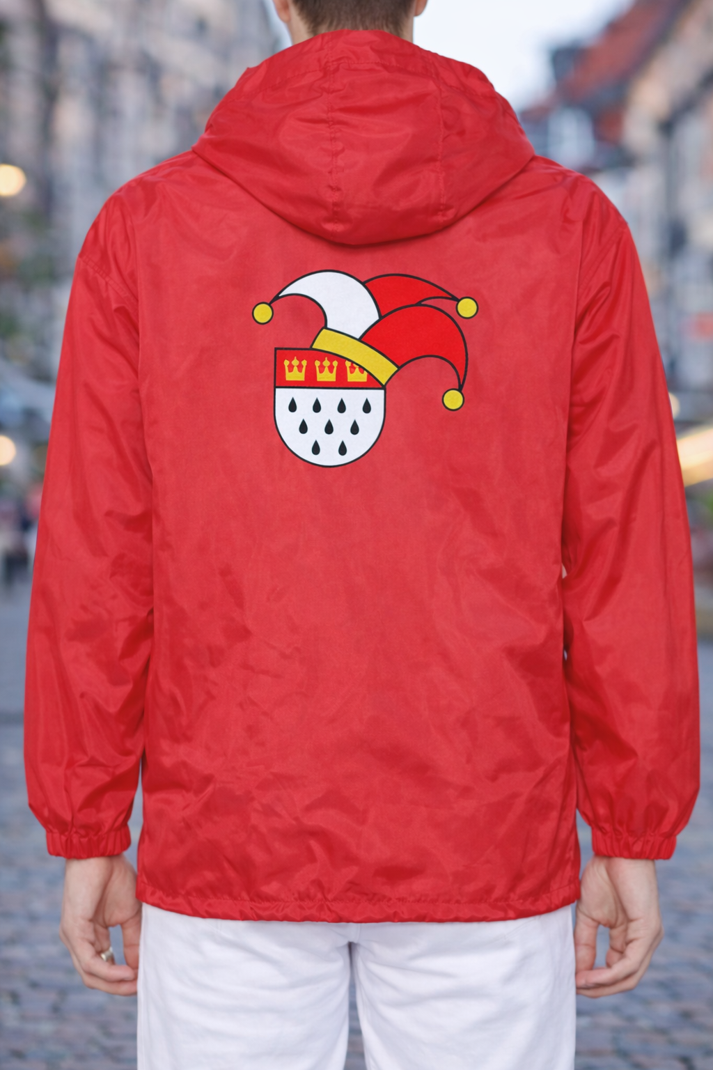 Karneval Regenjacke - Rot - Unisex - mit wählbaren Kölle Motiven