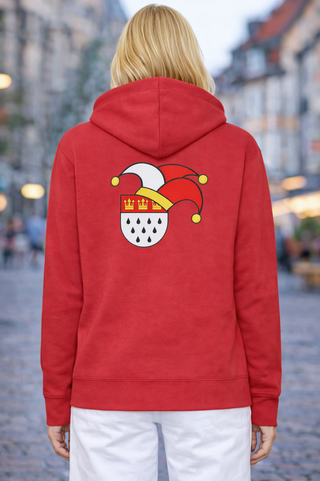 Karneval Sweatshirt Jacke - Rot - Unisex - mit wählbaren Kölle Motiven