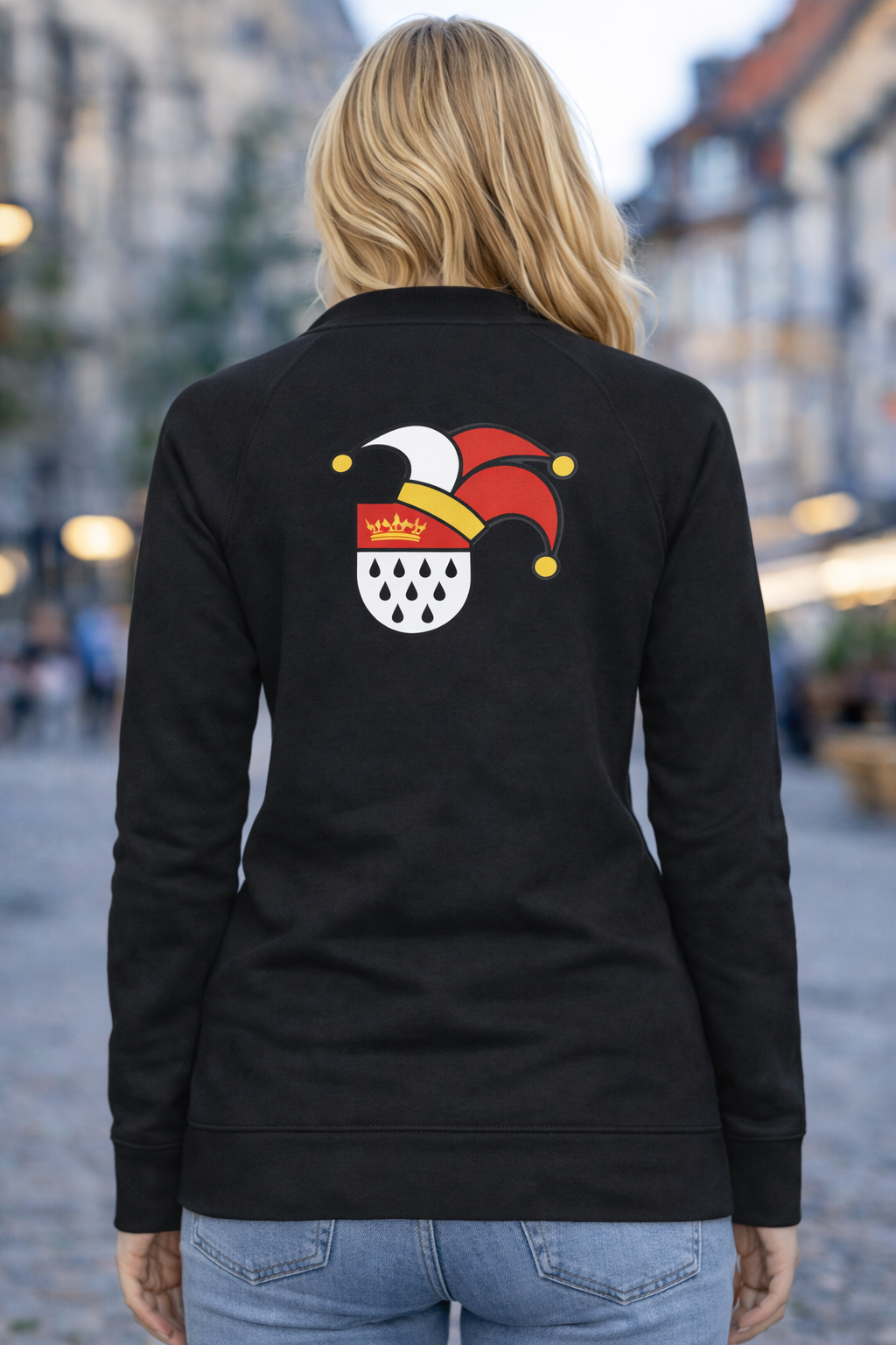 Karneval Sweatshirt - Schwarz - Damen -  mit wählbaren Kölle Motiven