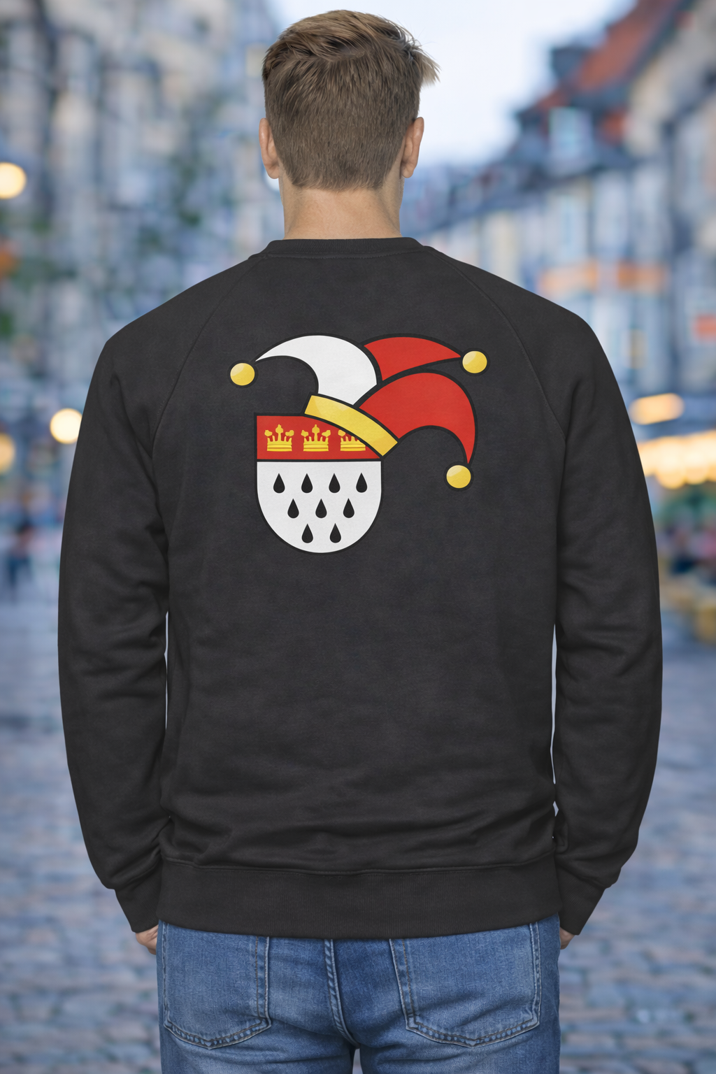Karneval Sweatshirt - Schwarz - Herren -  mit wählbaren Kölle Motiven