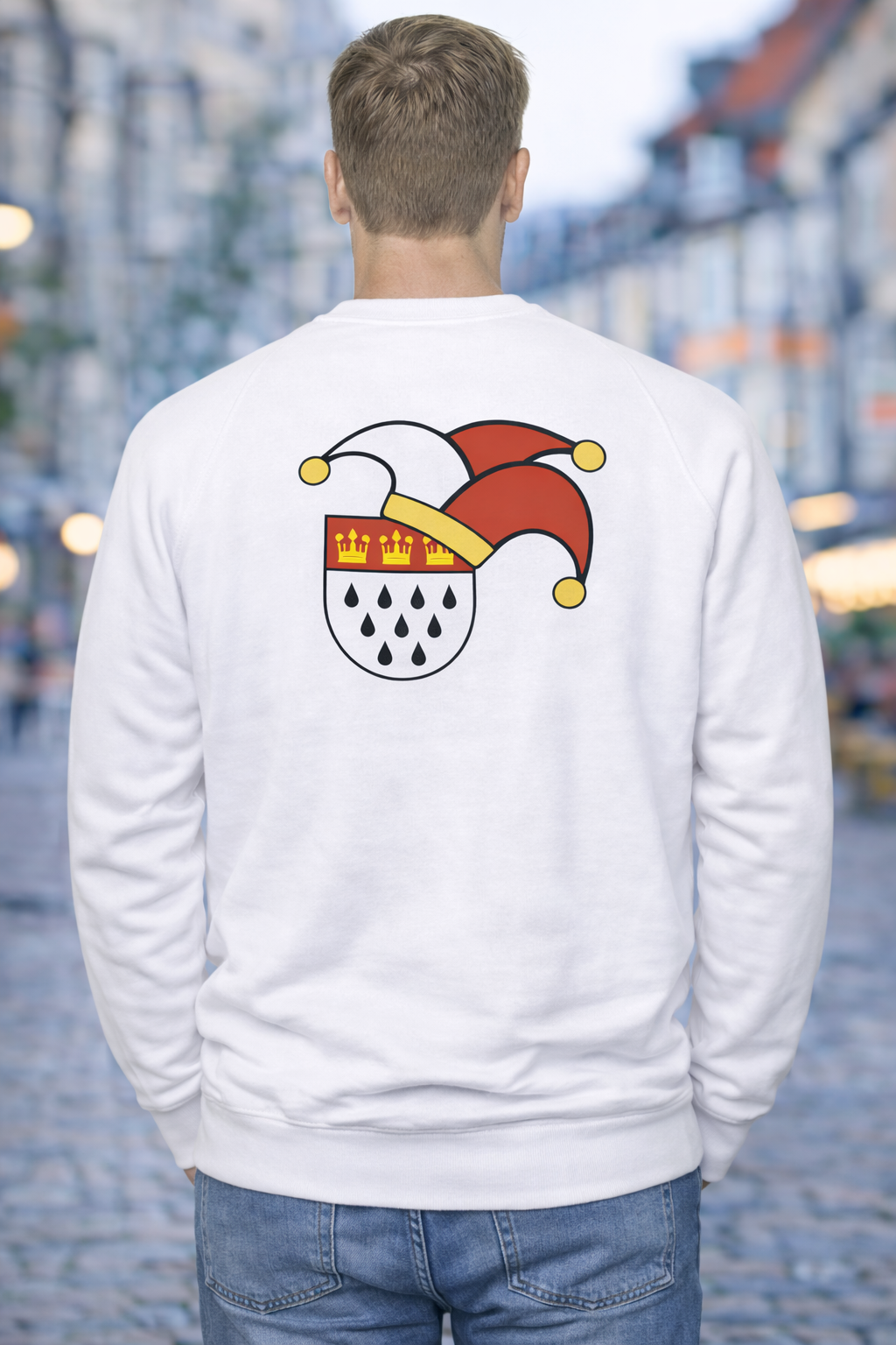 Karneval Sweatshirt - Weiß - Herren -  mit wählbaren Kölle Motiven